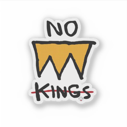 No Kings Anti Classic Sticker (Voorkant)