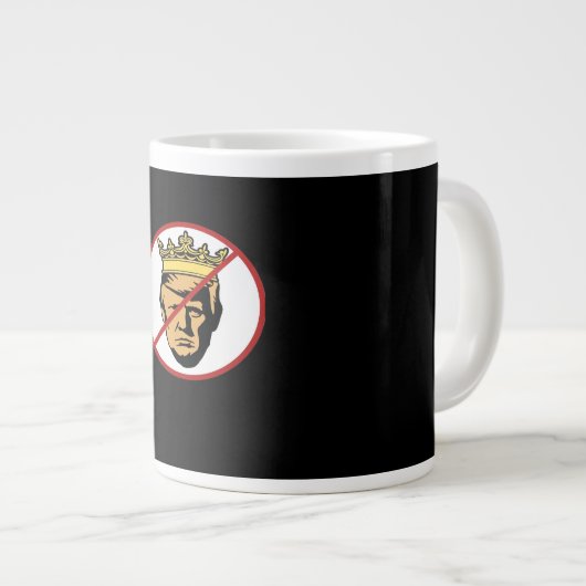 No Kings Anti Creative Classic Design Grote Koffiekop (Voorkant rechts)