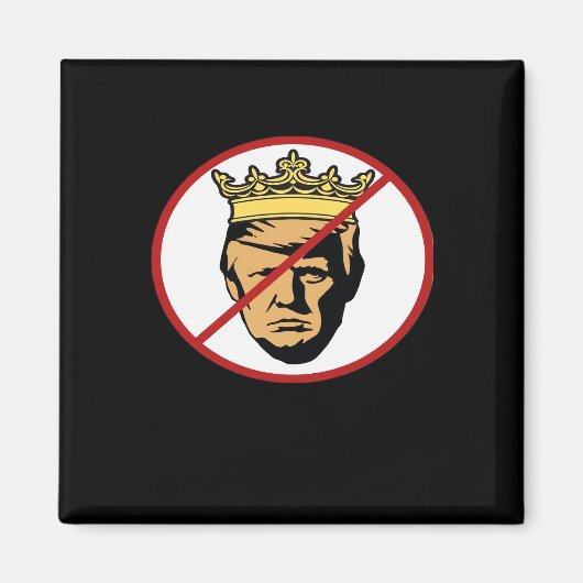 No Kings Anti Creative Classic Design Magneet (Voorkant)