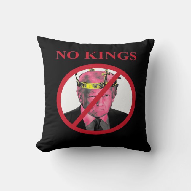 No Kings Anti Creative Graphic Style Kussen (Voorkant)