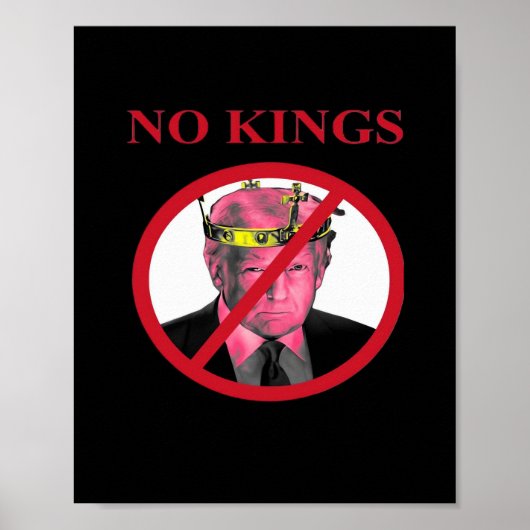 No Kings Anti Creative Graphic Style Poster (Voorkant)