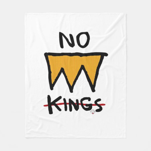 No Kings Anti Klassieker Fleece Deken (Voorkant)
