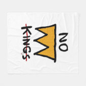 No Kings Anti Klassieker Fleece Deken (Voorkant (Horizontaal))
