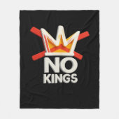 No Kings Anti Minimal Clean Design Fleece Deken (Voorkant)