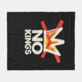 No Kings Anti Minimal Clean Design Fleece Deken (Voorkant (Horizontaal))