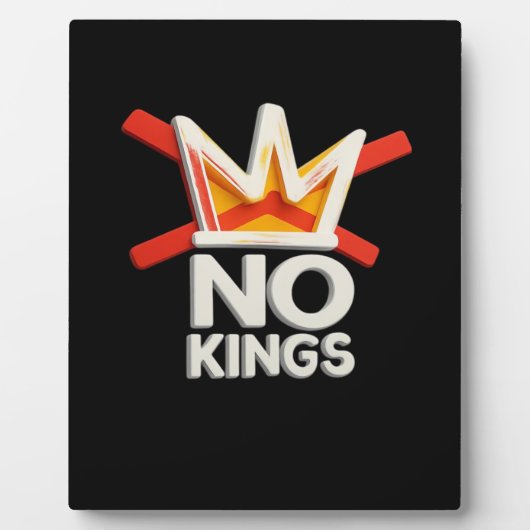 No Kings Anti Minimal Clean Design Fotoplaat (Voorkant)