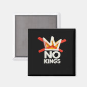 No Kings Anti Minimal Clean Design Magneet (Voorkant / Achterkant)