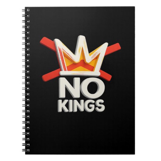 No Kings Anti Minimal Clean Design Notitieboek (Voorkant)