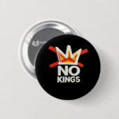 No Kings Anti Minimal Clean Design Ronde Button 5,7 Cm (Voorkant /achterkant)