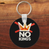 No Kings Anti Minimal Clean Design Sleutelhanger (Voorkant)