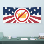 NO KINGS! Anti-Trump Flag Spandoek (Beurs)