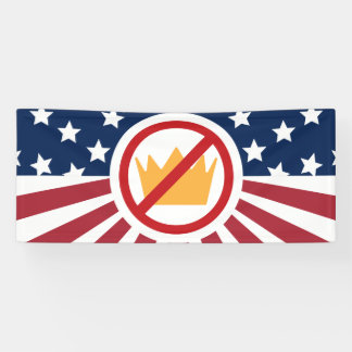 NO KINGS! Anti-Trump Flag Spandoek