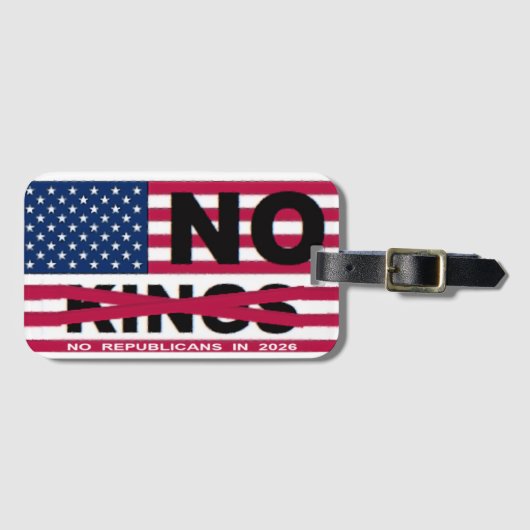 NO KINGS BAGAGELABEL (Voorkant (horizontaal))