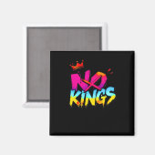 No Kings - Bold Graffiti Statement Sticker Magneet (Voorkant / Achterkant)