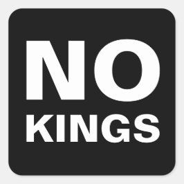 No Kings bold protest Vierkante Sticker