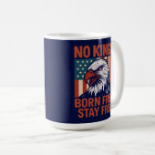 No Kings Born Free Stay Free Eagle Koffiemok (Voorkant rechts)
