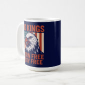 No Kings Born Free Stay Free Eagle Koffiemok (Voorkant links)