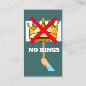 No Kings Business Card Visitekaartje (Voorkant)