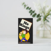No Kings Business Card Visitekaartje (Staand voorkant)