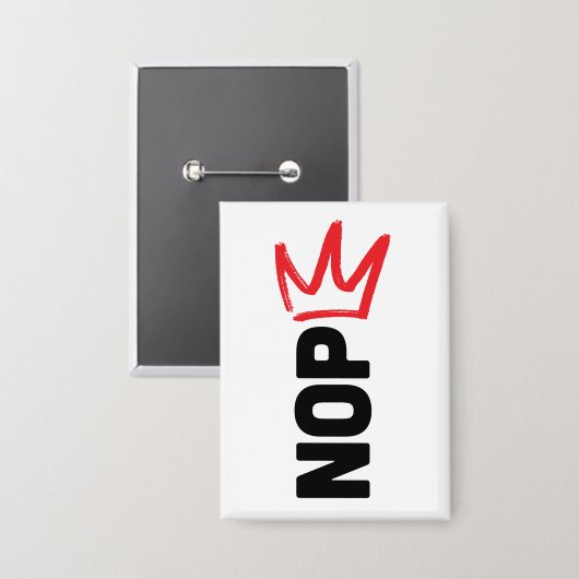 No Kings Button (Voorkant / Achterkant)