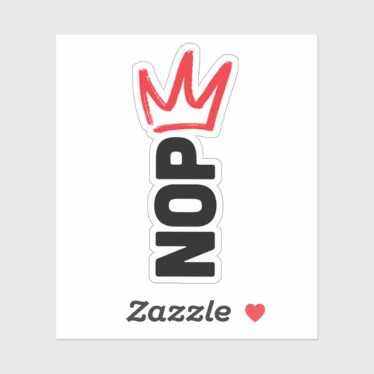 No Kings Button Sticker (Vel)