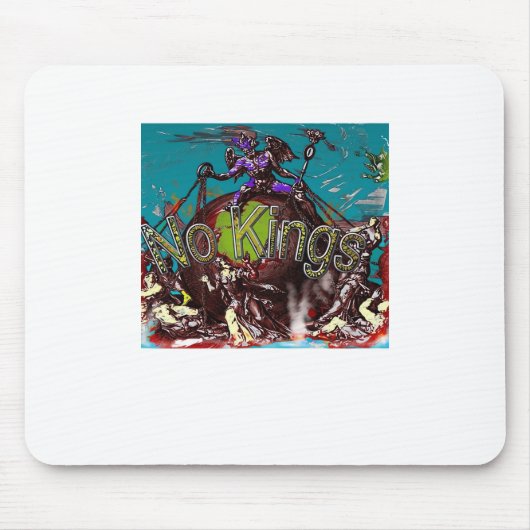 No Kings Classic Modern Minimal Style Muismat (Voorkant)