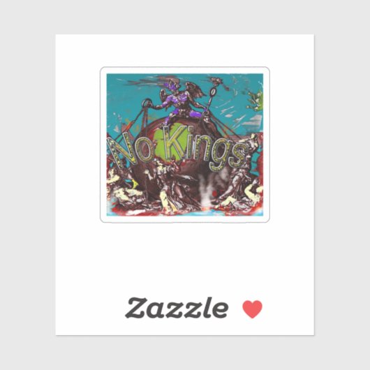 No Kings Classic Modern Minimal Style Sticker (Vel)