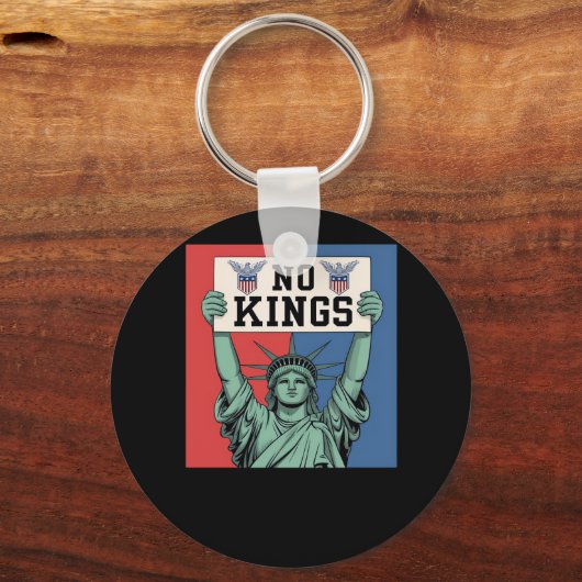 No Kings Classic Patriotic Style Sleutelhanger (Voorkant)