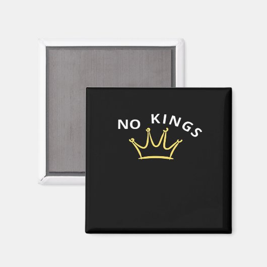 No Kings Classic Retro Cool Style Magneet (Voorkant / Achterkant)