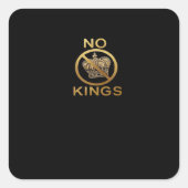 No Kings Creative Style Vierkante Sticker (Voorkant)