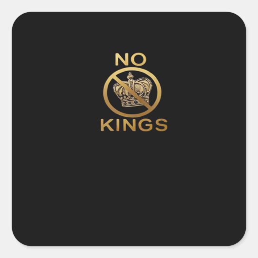 No Kings Creative Style Vierkante Sticker (Voorkant)