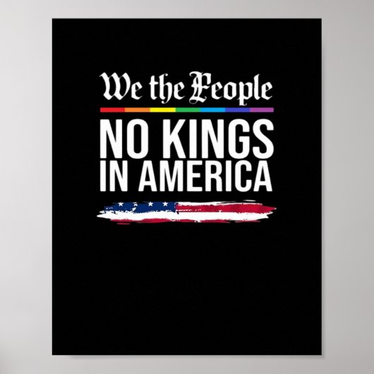 No Kings Day Classic Patriotic Style Poster (Voorkant)