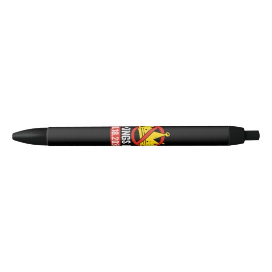 No Kings Day Patriotic No Kings 2025 Zwarte Inkt Pen (Voorkant)