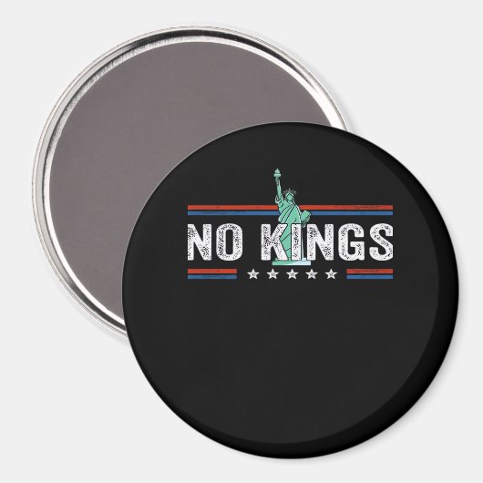 No Kings Day Retro Classic Design Magneet (Voorkant / Achterkant)