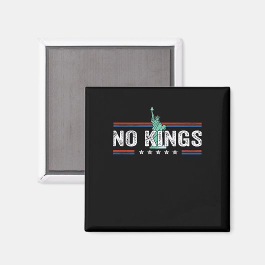 No Kings Day Retro Classic Design Magneet (Voorkant / Achterkant)