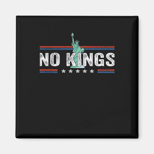 No Kings Day Retro Classic Design Magneet (Voorkant)