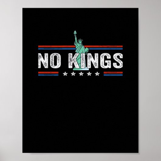No Kings Day Retro Classic Design Poster (Voorkant)