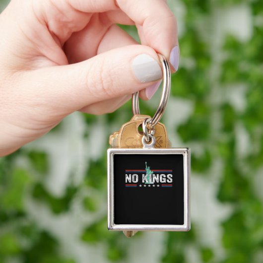No Kings Day Retro Classic Design Sleutelhanger (Hand)
