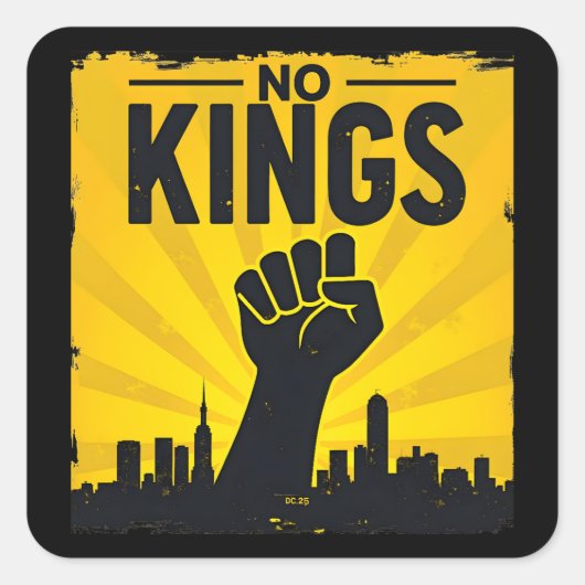 No Kings (DC Edition) Vierkante Sticker (Voorkant)