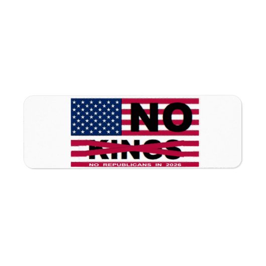 NO KINGS  ETIKET (Voorkant)