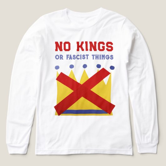 No Kings Fight Fascism Tri-Blend Shirt (Voorkant)