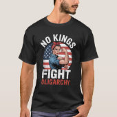 No Kings Fight Oligarchy T-Shirt (Voorkant)