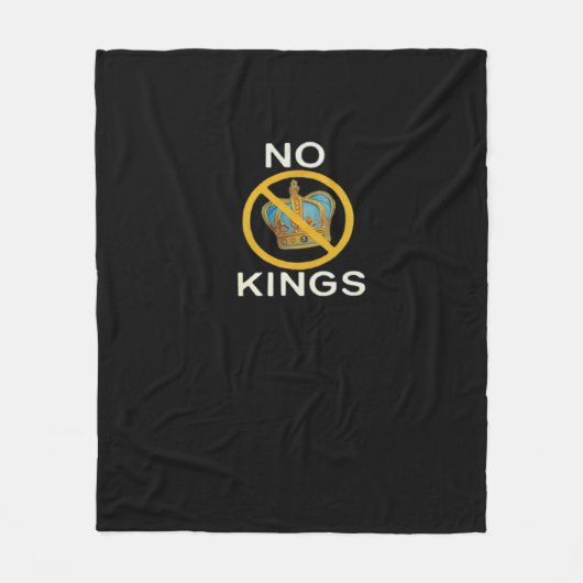 No Kings  Funny Design Fleece Deken (Voorkant)