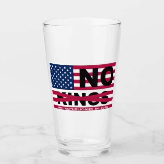 NO KINGS GLAS (Voorkant)