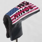 "NO kings" Golf Head Cover (3/4 voorkant)