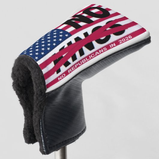 "NO kings" Golf Head Cover (3/4 voorkant)