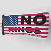 "NO kings" Golf Head Cover (Voorkant)