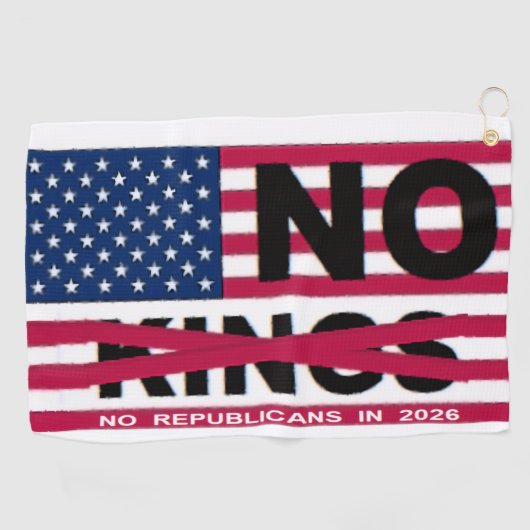 "NO kings" Golf Towel Golfhanddoek (Horizontaal)