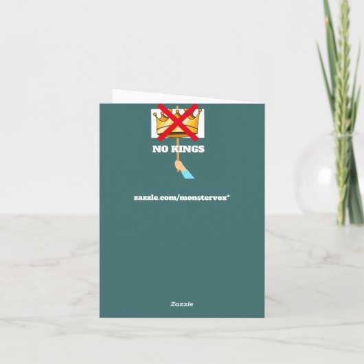 No Kings Greeting Card Kaart (Achterkant)