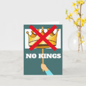 No Kings Greeting Card Kaart (Gele Bloem)
